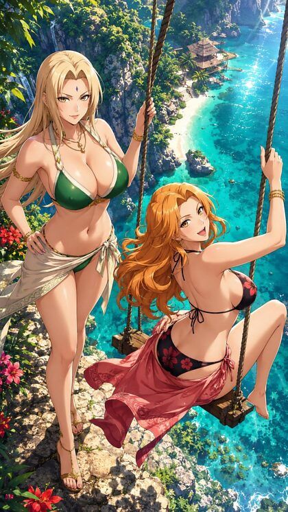 Mature Beach Fun with Tsunade & Rangiku - #22