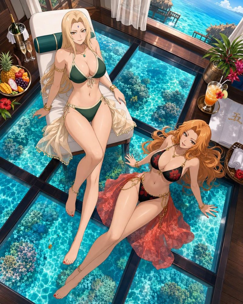 Mature Beach Fun with Tsunade & Rangiku - #17