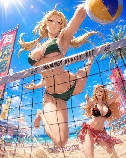 Mature Beach Fun with Tsunade & Rangiku - #23