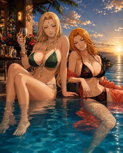 Mature Beach Fun with Tsunade & Rangiku - #26
