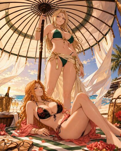 Mature Beach Fun with Tsunade & Rangiku - #24