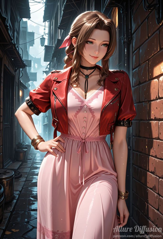 Aerith in white lingerie - #1