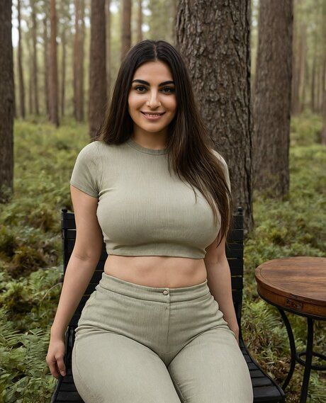 Solo girl gets naked in the woods for the camera after changing clothes - #4