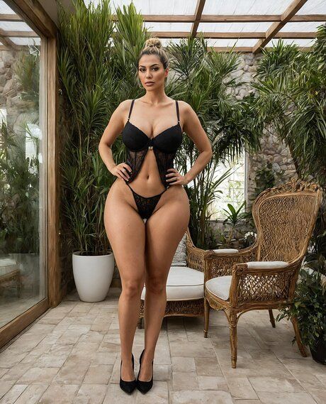 Hot model with firm breasts posing in a greenhouse for nude shoot - #10