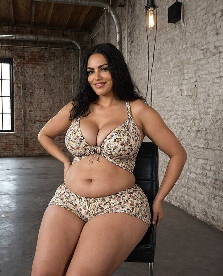 Solo girl with long black hair takes off her lingerie to pose in the nude - #5