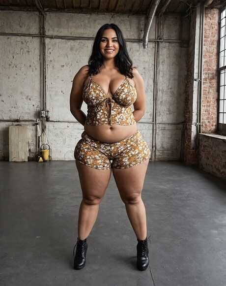 Solo girl with long black hair takes off her lingerie to pose in the nude - #2