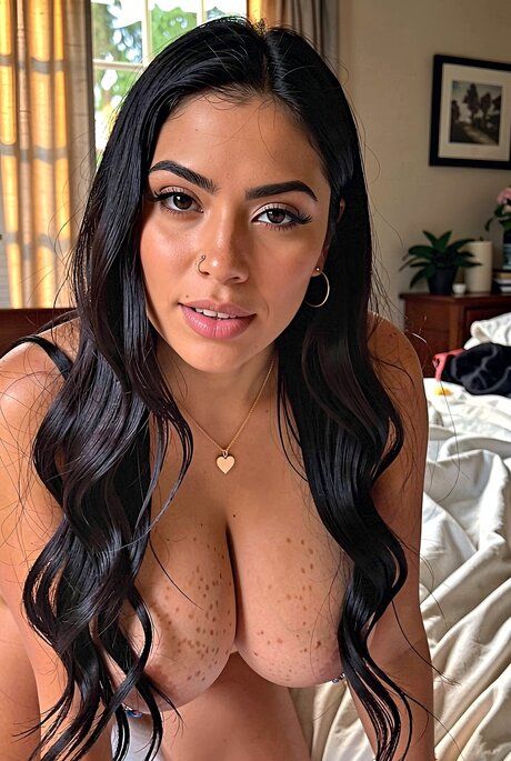 Solo girl with dark hair frees her massive tits from a black brassiere - #20