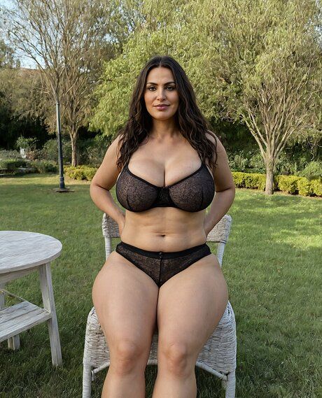 Solo model with big natural tits undressing on lawn to pose nude - #3