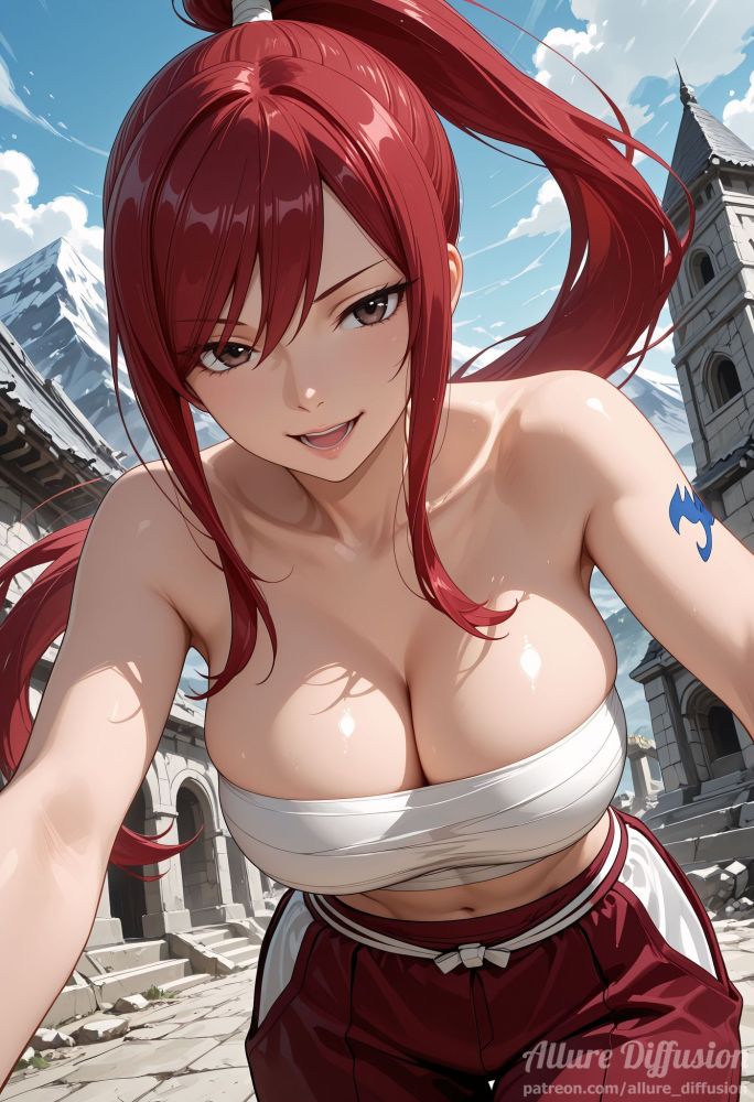 Erza Scarlet cooling down after a training session - #2