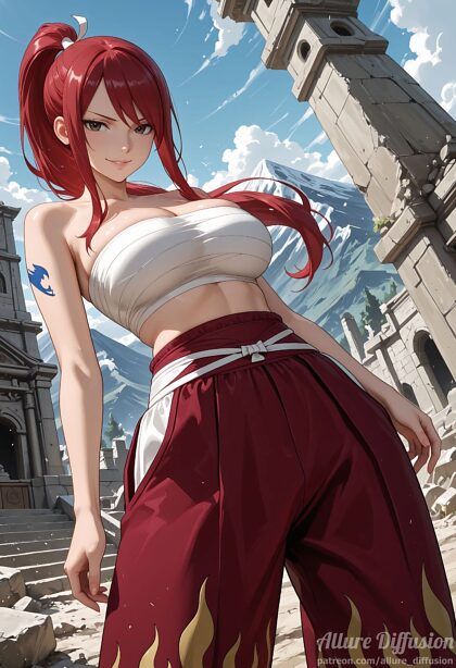 Erza Scarlet cooling down after a training session - #10
