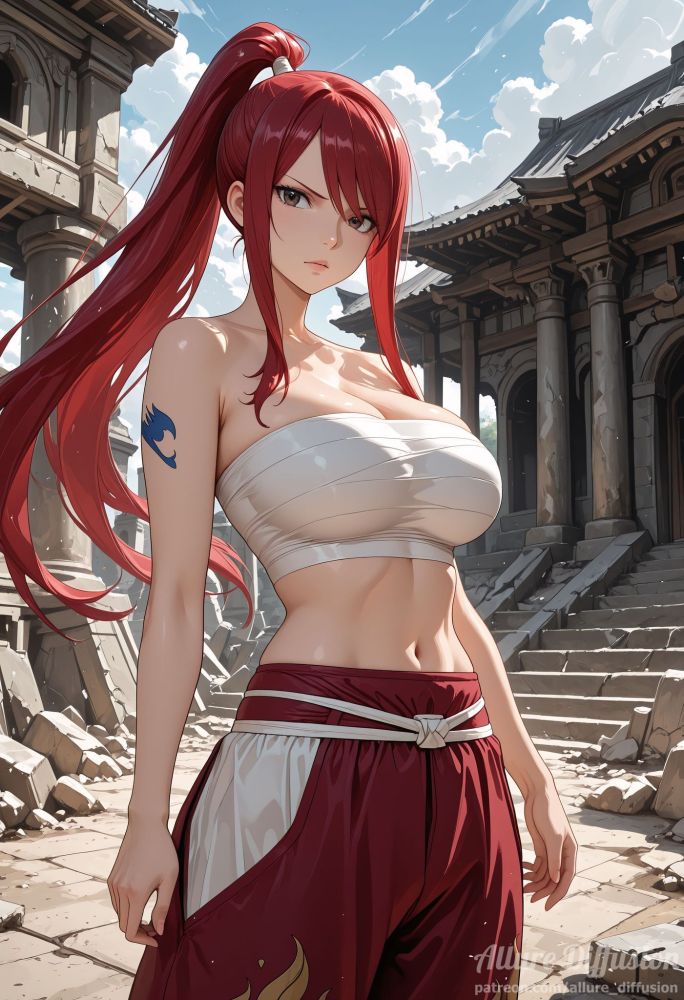 Erza Scarlet cooling down after a training session - #6