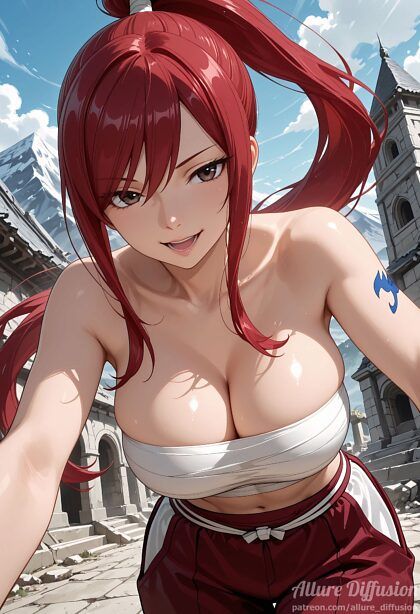 Erza Scarlet cooling down after a training session - #9