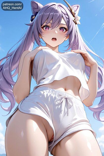 Keqing - Shorts, pussy - #14