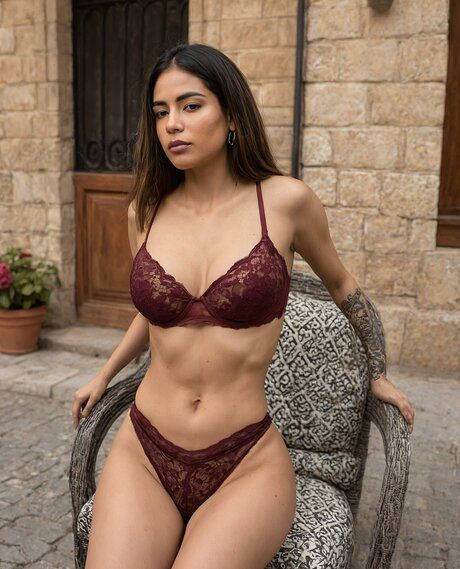 Hot girl poses in a dress and lingerie before getting completely naked - #8