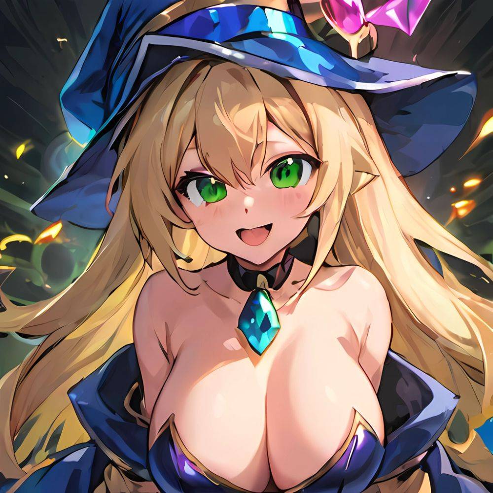 1boy 1girl D Absurdres Bare Shoulders Blonde Hair Blue Headwear Blush Blush Stickers Breasts Breasts Squeezed Together Censored, 726257644 - AIHentai - #main