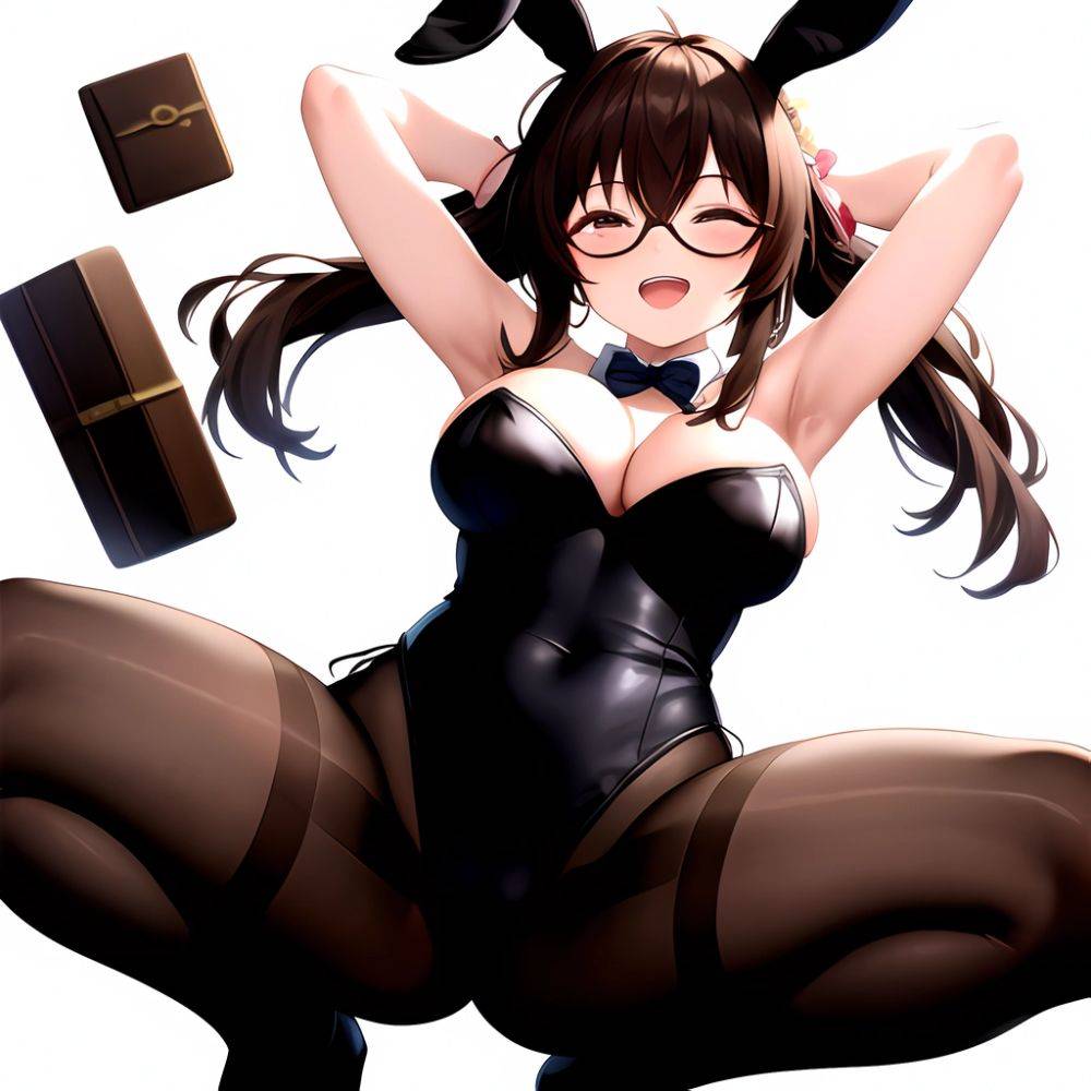 Namhorm Puzenketsu 1girl D Animal Ears Arms Behind Head Armpits Bare Arms Bare Shoulders Black Footwear Black Leotard Breasts Br, 2544585004 - AIHentai - #main