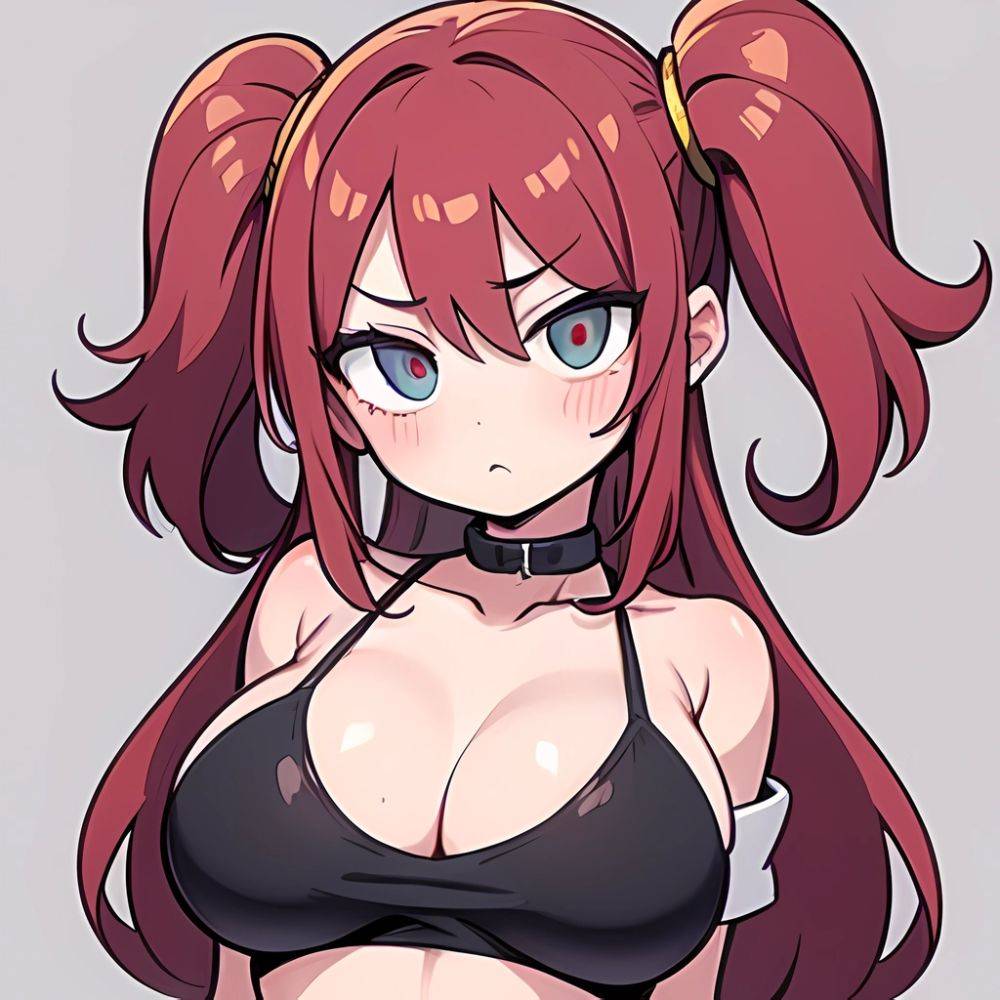 1girl Sexy Pokemon Trainer Looking At The Viewer Facing The Viewer Big Boobs Arms Behind Back Simple Background, 2297264011 - AIHentai - #main