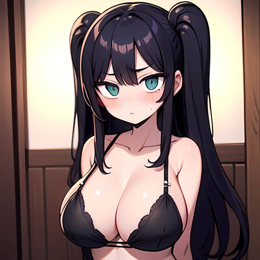 1girl Sexy Standing Huge Boobs Lingerie Arms Behind Back Facing The Viewer Looking At Viewer Blushing, 380432850 - AIHentai - #main