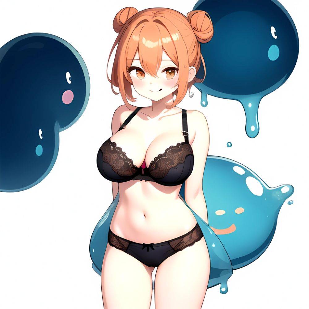 Yuigahama Yui S Mother 1girl Arms Behind Back Black Bra Black Panties Blush Bra Breasts Closed Mouth Hair Between Eyes, 7958275 - AIHentai - #main