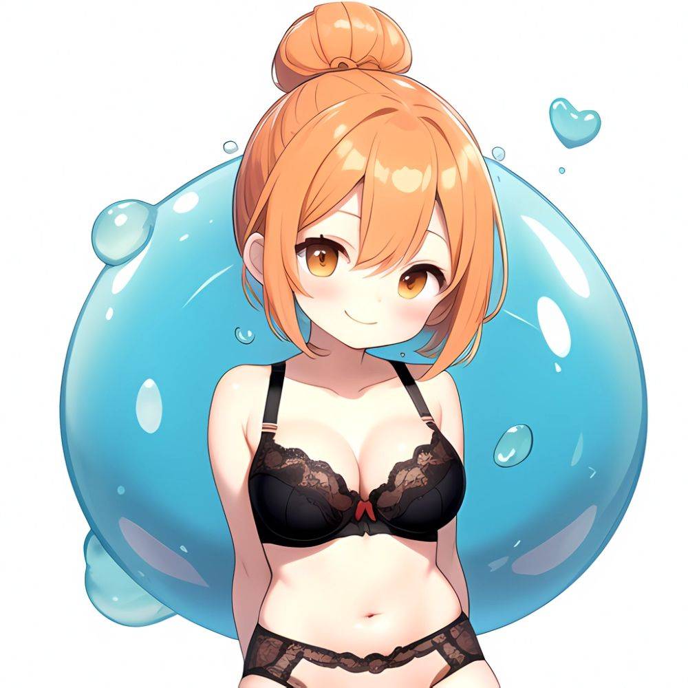 Yuigahama Yui S Mother 1girl Arms Behind Back Black Bra Black Panties Blush Bra Breasts Closed Mouth Hair Between Eyes, 1071121955 - AIHentai - #main