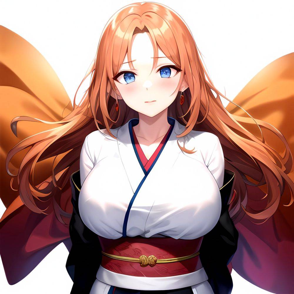 Matsumoto Rangiku 1girl Between Breasts Black Kimono Blue Eyes Breasts Center Opening Closed Mouth Huge Breasts Japanese Clothes, 3345244727 - AIHentai - #main