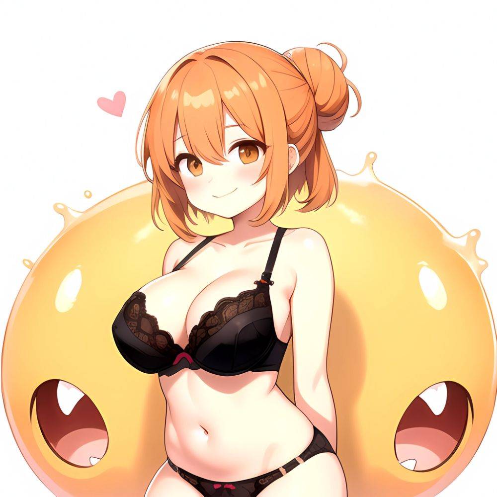 Yuigahama Yui S Mother 1girl Arms Behind Back Black Bra Black Panties Blush Bra Breasts Closed Mouth Hair Between Eyes, 2619902982 - AIHentai - #main