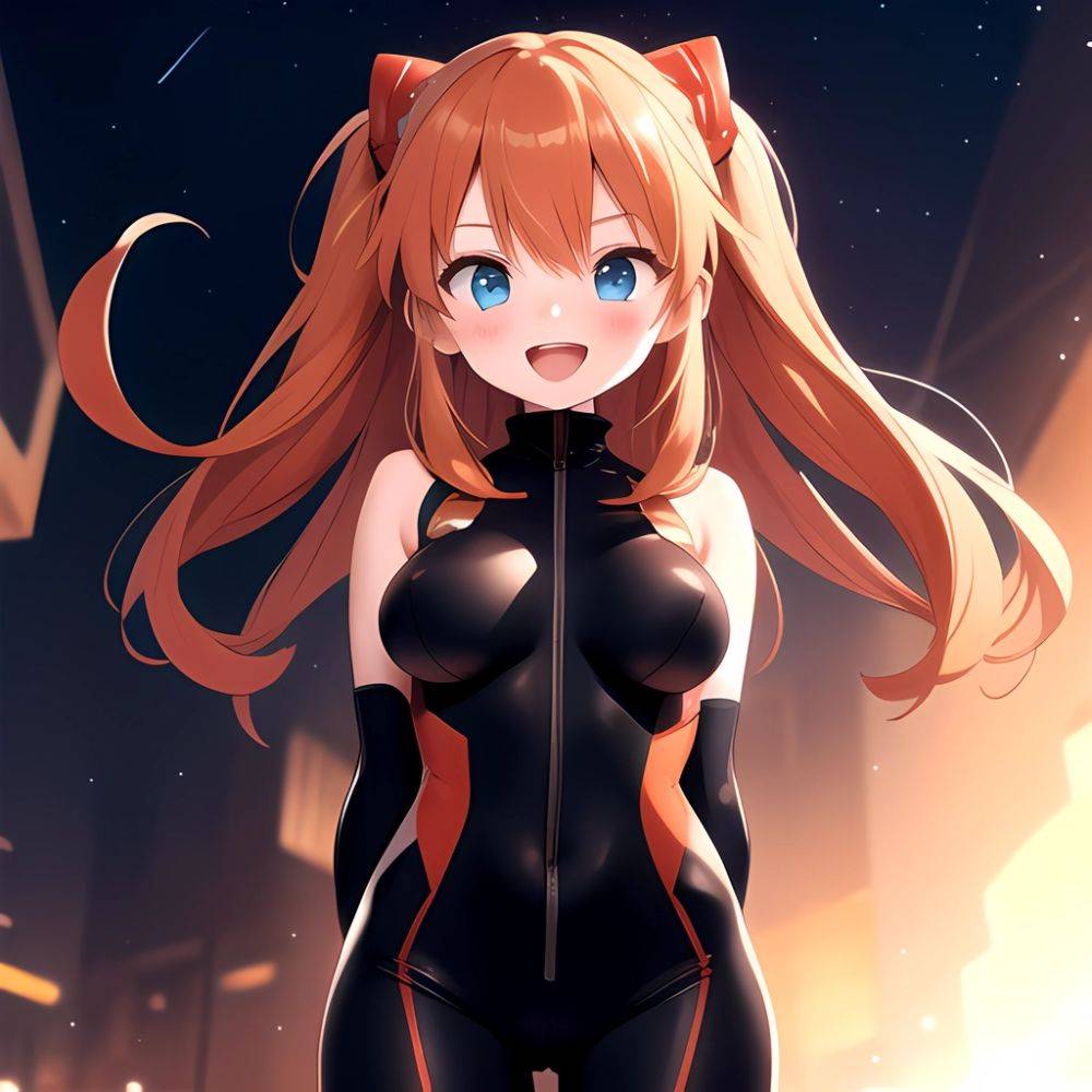 Souryuu Asuka Langley 1girl Blue Eyes Bodysuit Breasts Large Breasts Long Hair Looking At Viewer Open Mouth Orange Hair Plugsuit, 643176124 - AIHentai - #main