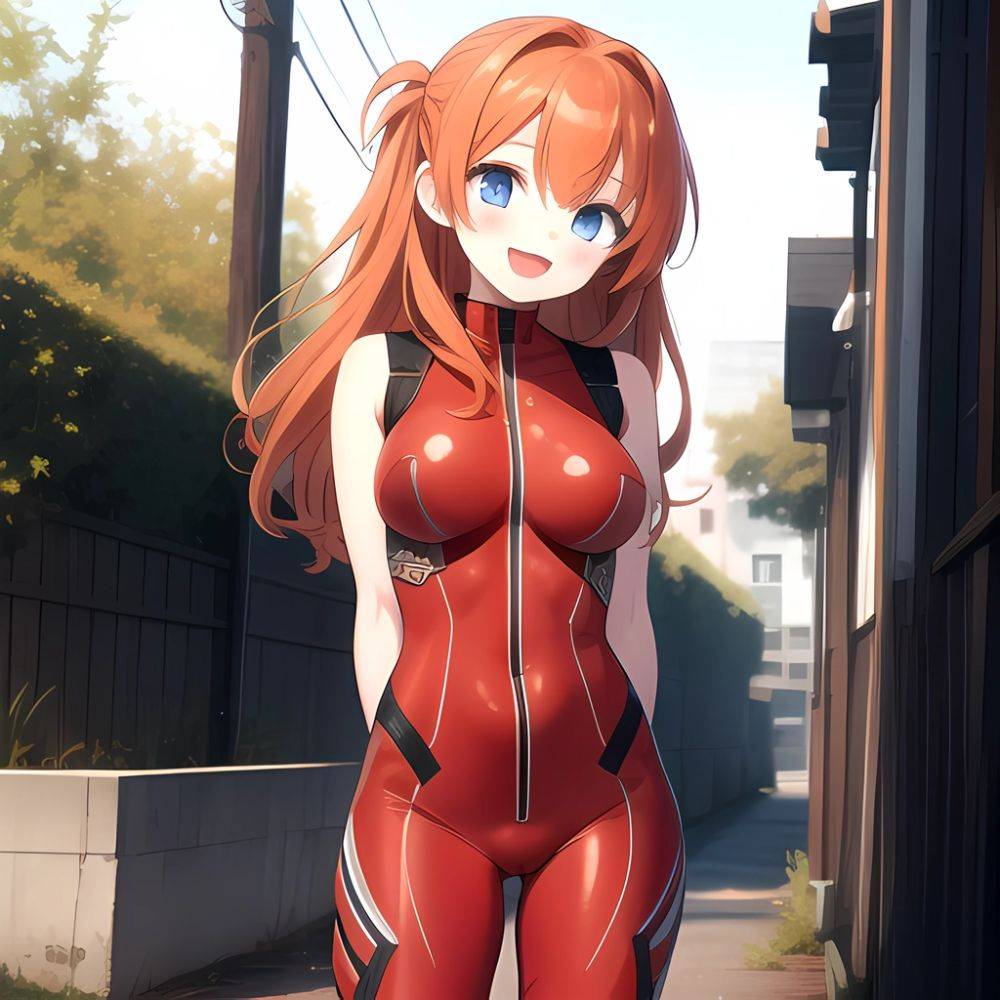 Souryuu Asuka Langley 1girl Blue Eyes Bodysuit Breasts Large Breasts Long Hair Looking At Viewer Open Mouth Orange Hair Plugsuit, 1153045746 - AIHentai - #main