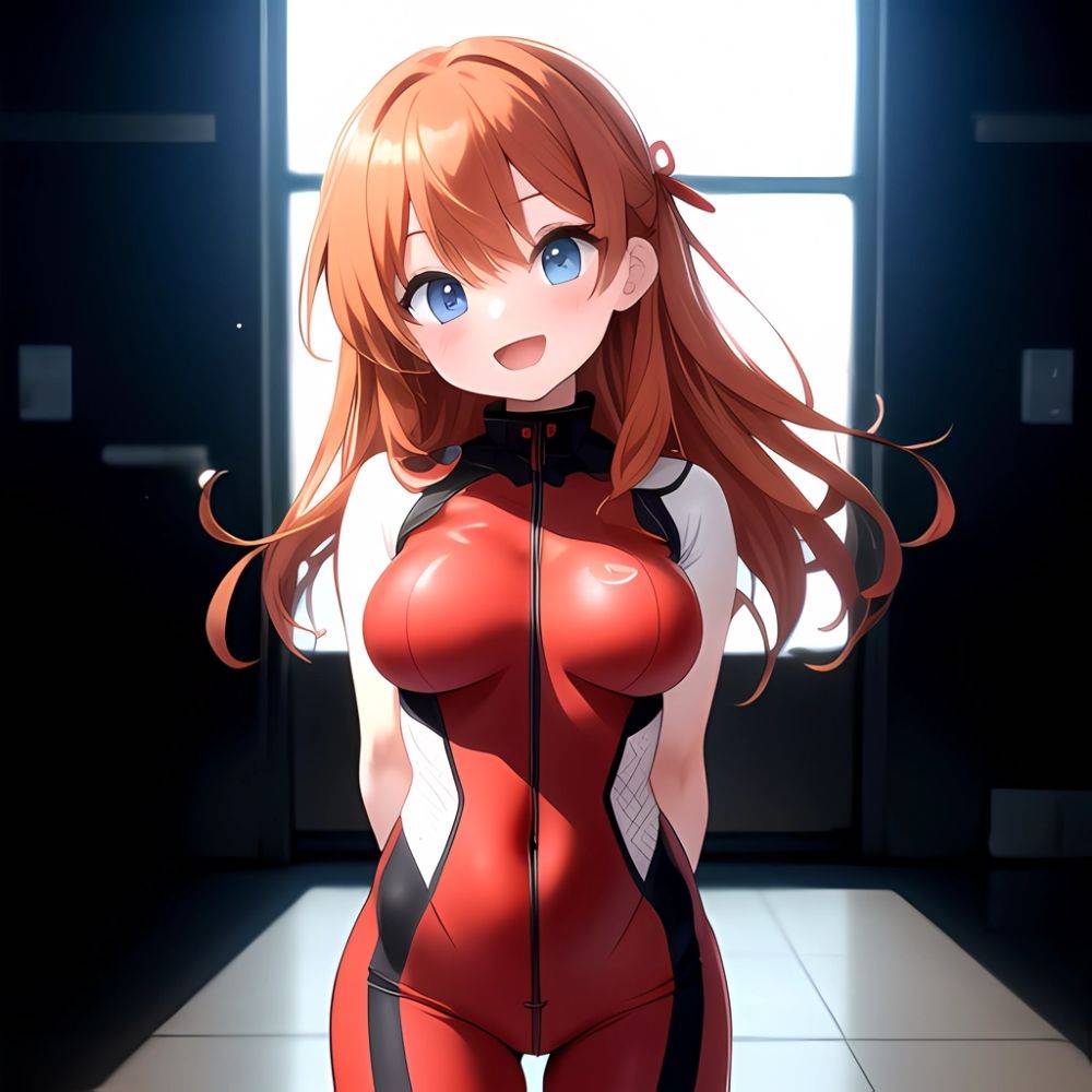 Souryuu Asuka Langley 1girl Blue Eyes Bodysuit Breasts Large Breasts Long Hair Looking At Viewer Open Mouth Orange Hair Plugsuit, 30053232 - AIHentai - #main