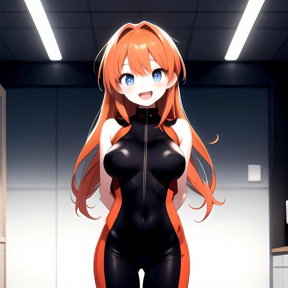 Souryuu Asuka Langley 1girl Blue Eyes Bodysuit Breasts Large Breasts Long Hair Looking At Viewer Open Mouth Orange Hair Plugsuit, 1215868908 - AIHentai - #main