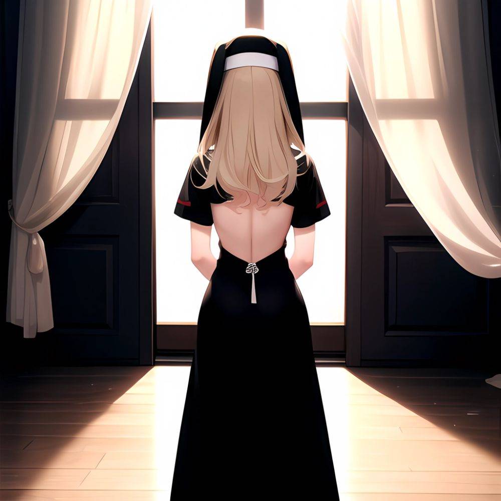 1girl D Black Headwear Black Nails Blonde Hair Blush Breasts Cleavage Grey Hair Large Breasts Long Hair Multicolored Hair Nail, 1421681716 - AIHentai - #main