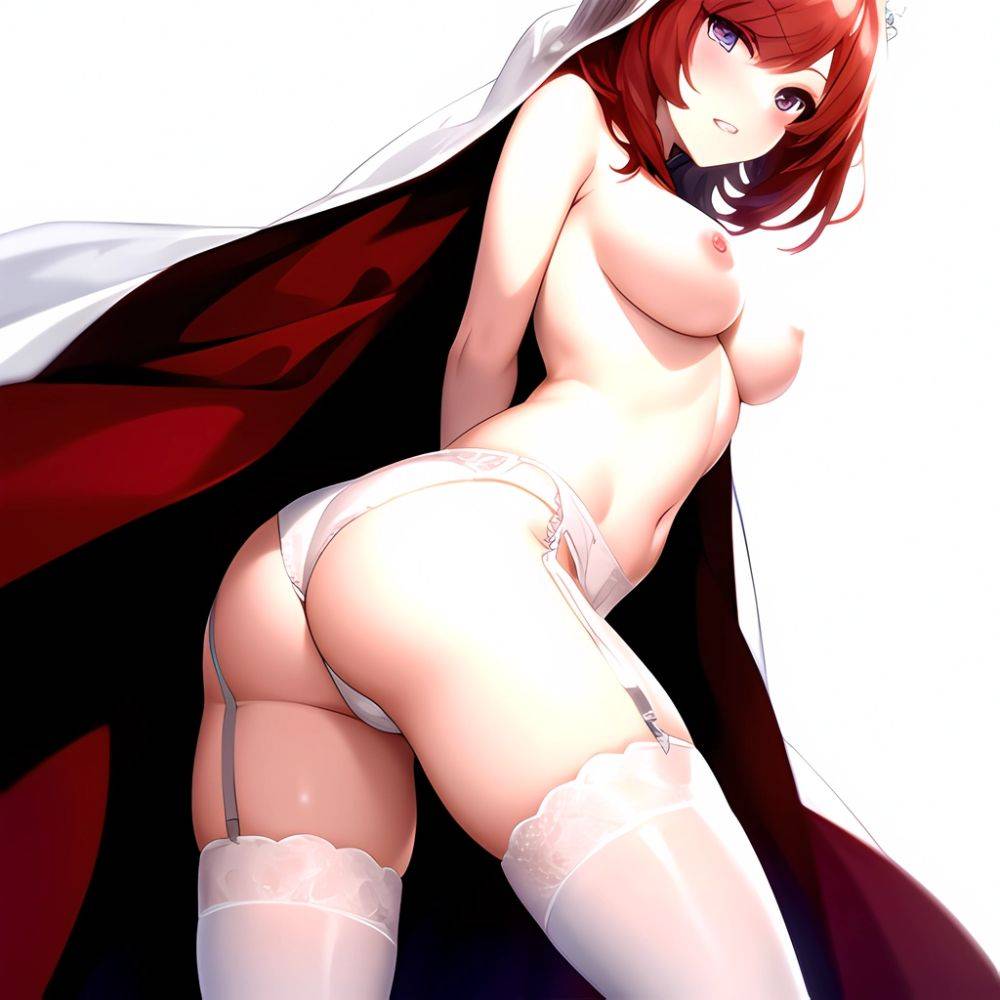 Nishikino Maki 1girl Ass Visible Through Thighs Blush Breasts Bridal Lingerie Bridal Veil Cowboy Shot From Below Garter Belt Gar, 4233003129 - AIHentai - #main