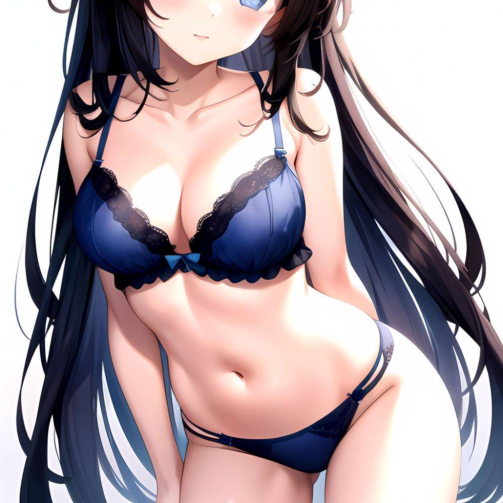 1girl Standing Lingerie Blue Eyes Arms Behind Back Simple Background Anime Girl Facing The Viewer Uwu, 2318700251 - AIHentai - #main