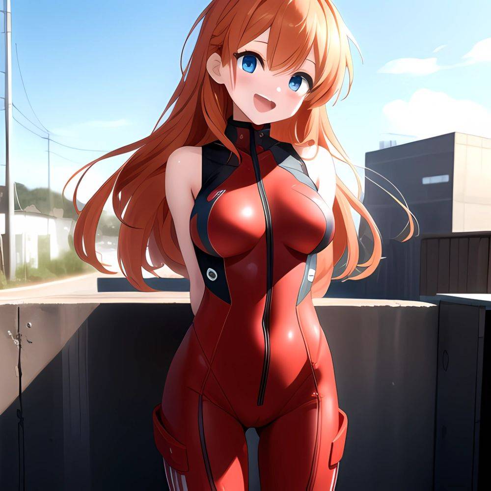 Souryuu Asuka Langley 1girl Blue Eyes Bodysuit Breasts Large Breasts Long Hair Looking At Viewer Open Mouth Orange Hair Plugsuit, 956182411 - AIHentai - #main