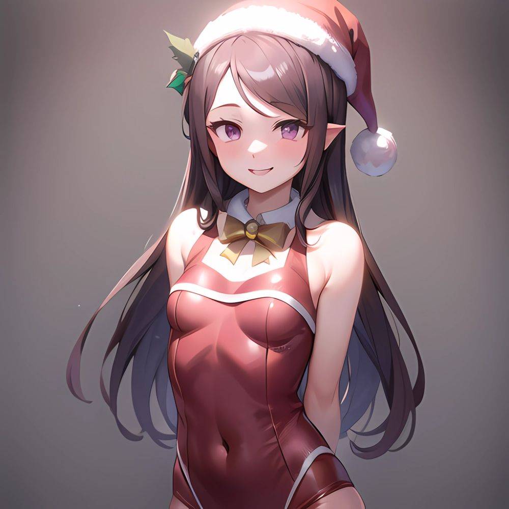 Mejiro Dober Umamusume 1girl Bell Blush Bow Christmas Ears Through Headwear Fur Trimmed Headwear Fur Trim Hat Hat Bow Long, 1168888824 - AIHentai - #main