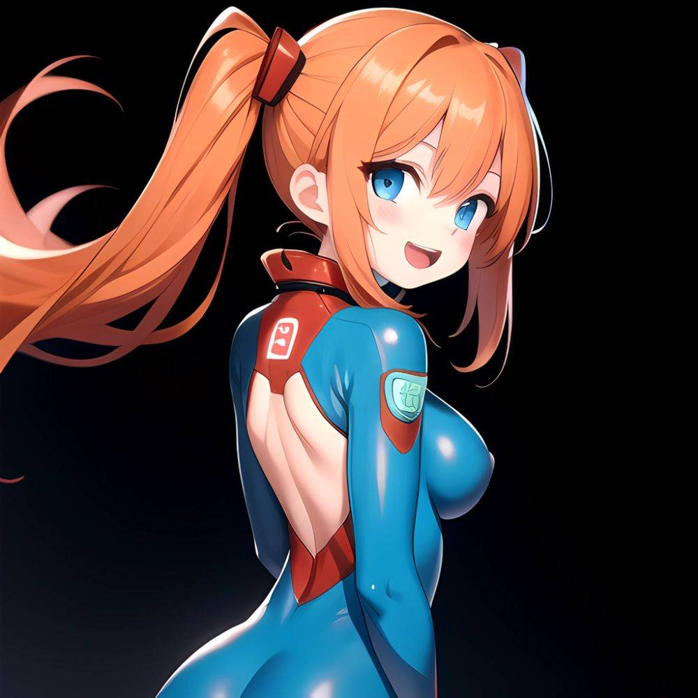 Souryuu Asuka Langley 1girl Blue Eyes Bodysuit Breasts Large Breasts Long Hair Looking At Viewer Open Mouth Orange Hair Plugsuit, 3558776683 - AIHentai - #main