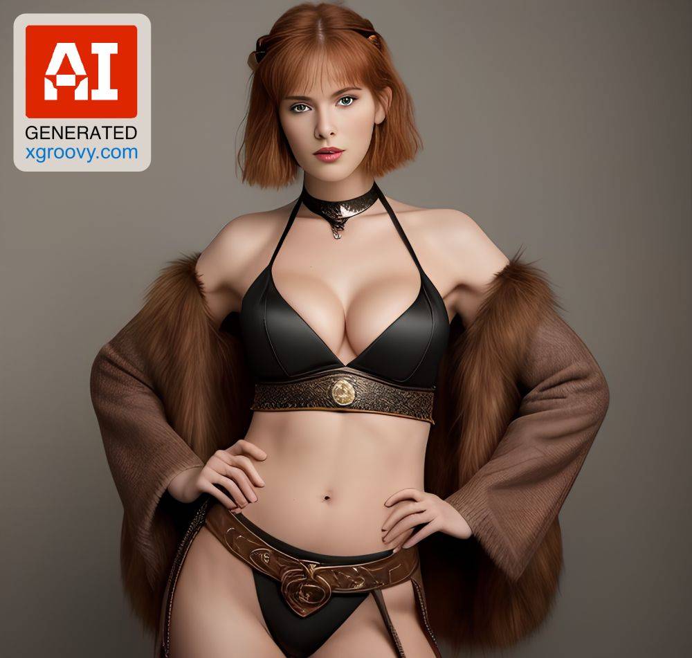 Gimme that 18yo pixie viking with her fur choker, crop top and cleavage. I wanna ravage her big hips and feel her fair skin! - #main