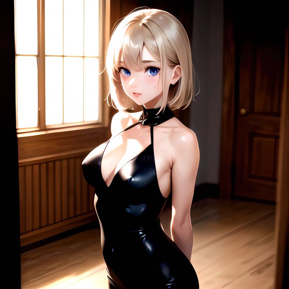 1girl Sexy Blue Eyes Arms Behind Back Facing The Camera Looking At The Camera, 4256924392 - AIHentai - #main