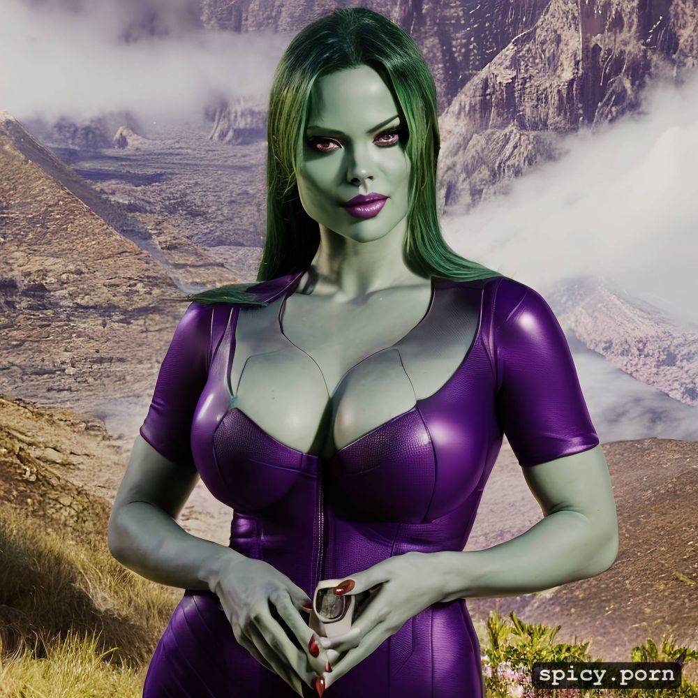 highly detailed glossy eyes, gamora, sci fi setting, cinematic lighting - #main