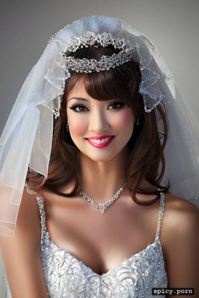 blushing smiling bride - #main