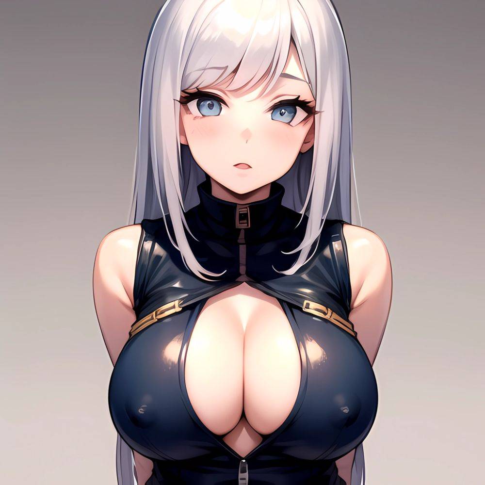 1girl Solo Big Boobs Pov Arms Behind Back Simple Background, 777643253 - AIHentai - #main
