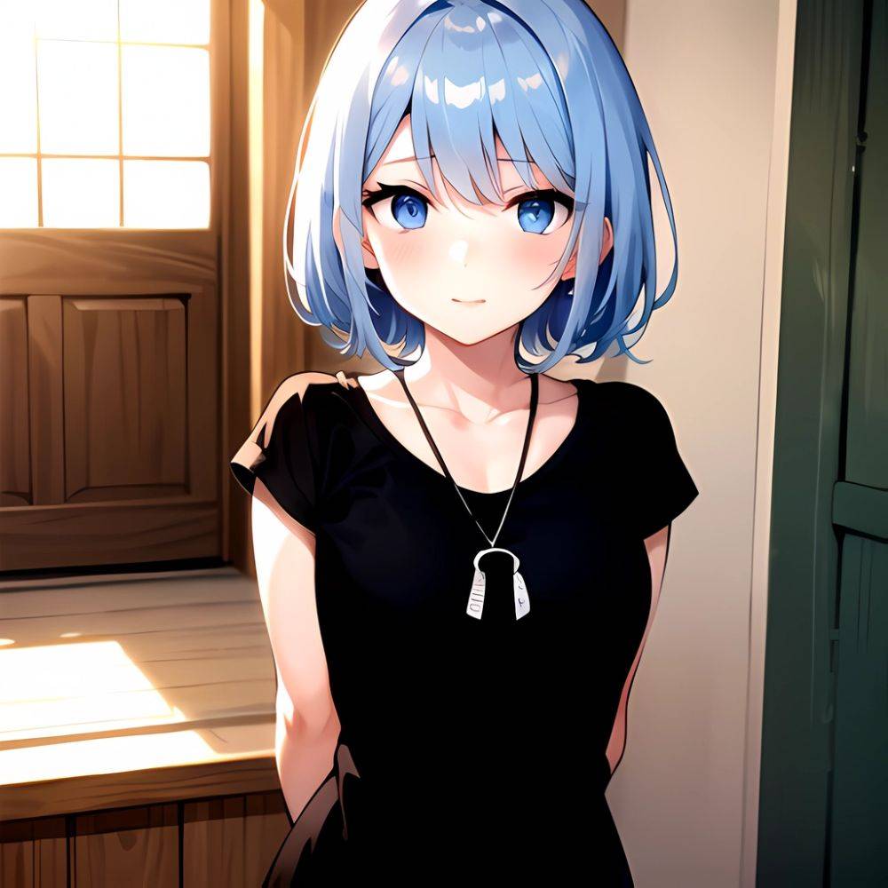 1girl Sexy Blue Eyes Arms Behind Back Facing The Camera Looking At The Camera, 3442912501 - AIHentai - #main