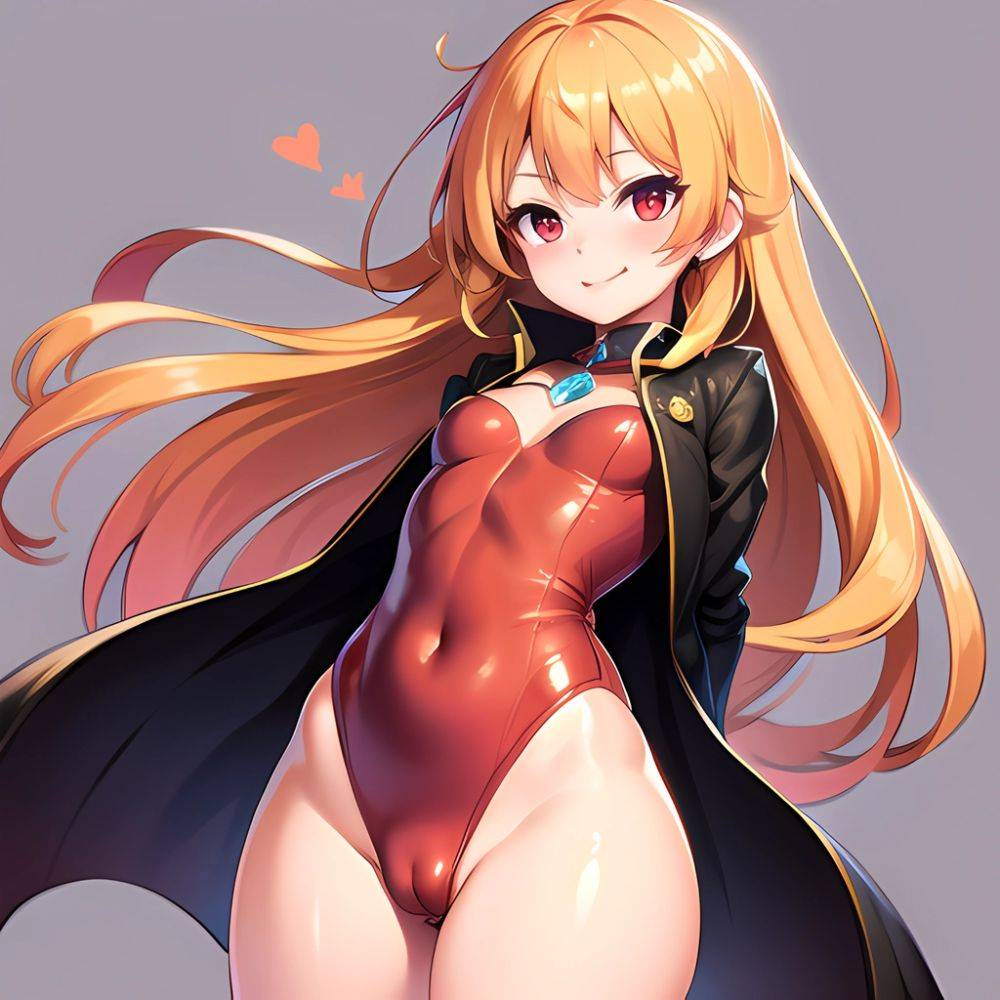 1girl Mature Belt Blush Breasts Cameltoe Gem Heart Highres Hyper Blossom Jacket Jewelry Leotard Long Hair Magical Girl Orange Ha, 3725611535 - AIHentai - #main