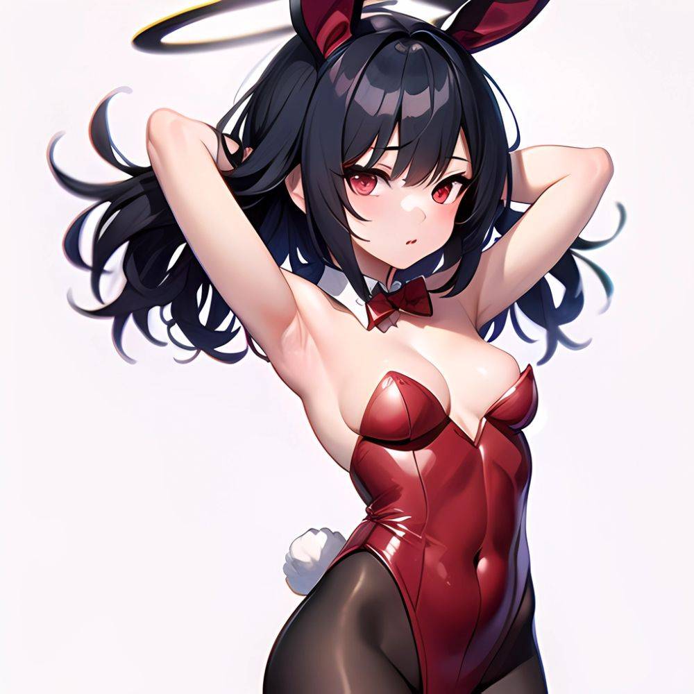 1girl Solo Animal Ears Armpits Black Hair Black Pantyhose Blue Archive Bow Bowtie Cat Ears Colored Inner Hair Coma Light825, 1697623013 - AIHentai - #main