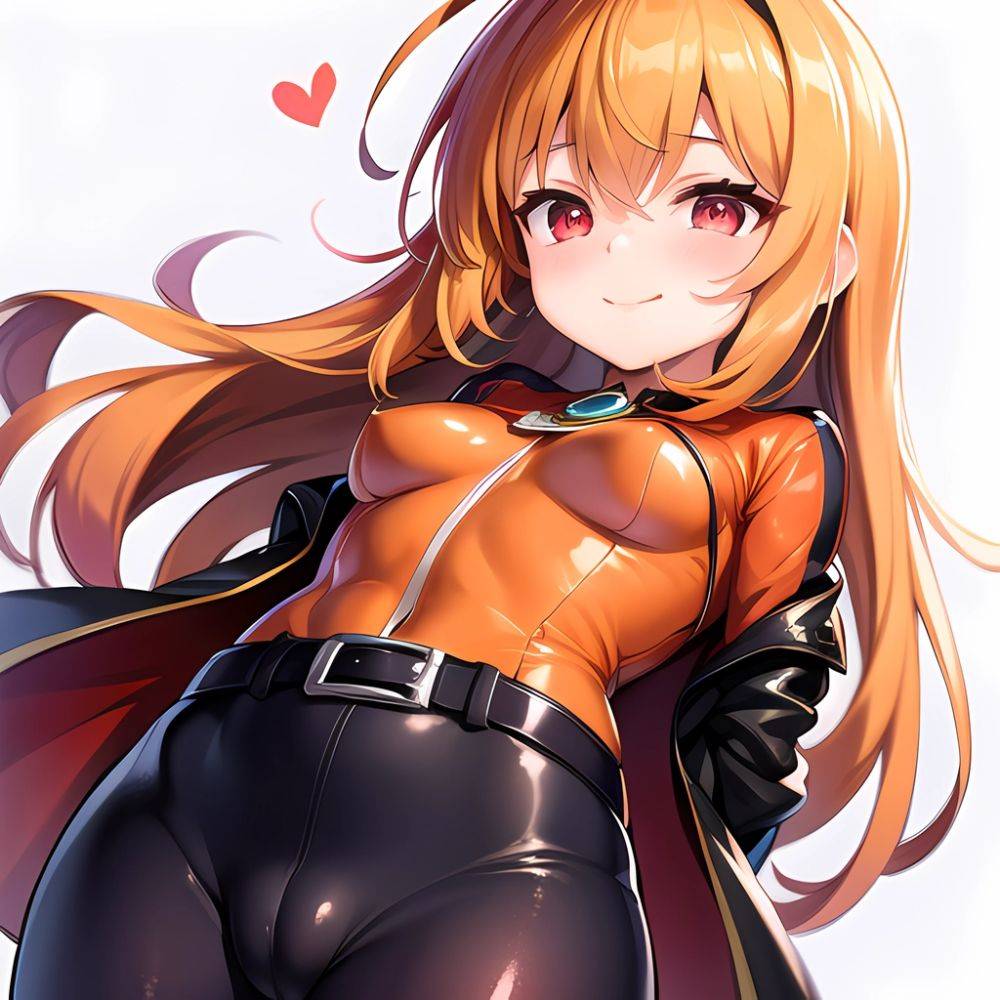 1girl Mature Belt Blush Breasts Cameltoe Gem Heart Highres Hyper Blossom Jacket Jewelry Leotard Long Hair Magical Girl Orange Ha, 3097159978 - AIHentai - #main