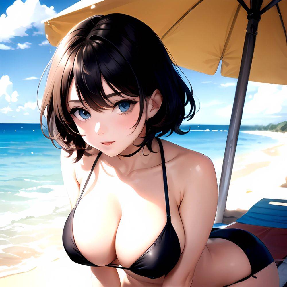 1girl Solo Beach Blue Eyes, 2421814448 - AIHentai - #main