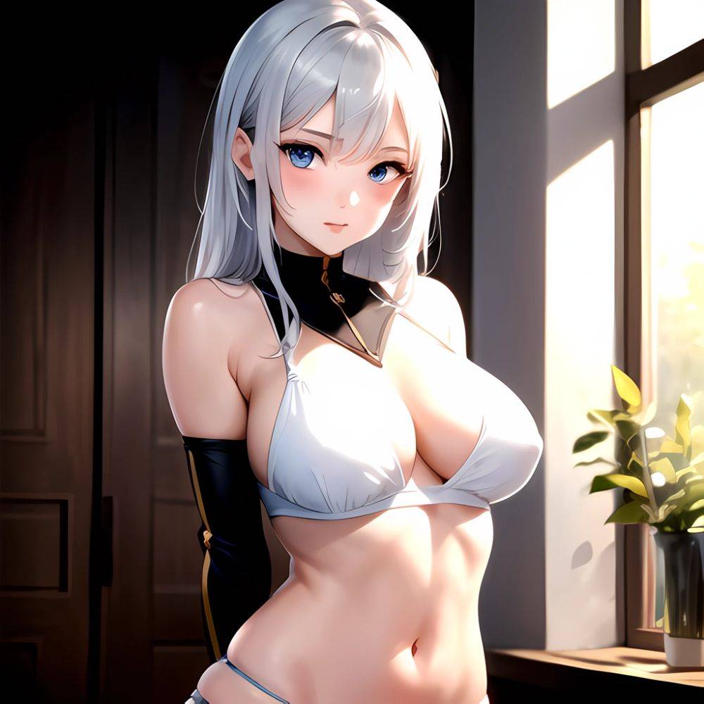 1girl Sexy Blue Eyes Arms Behind Back Facing The Camera Looking At The Camera, 1409615284 - AIHentai - #main