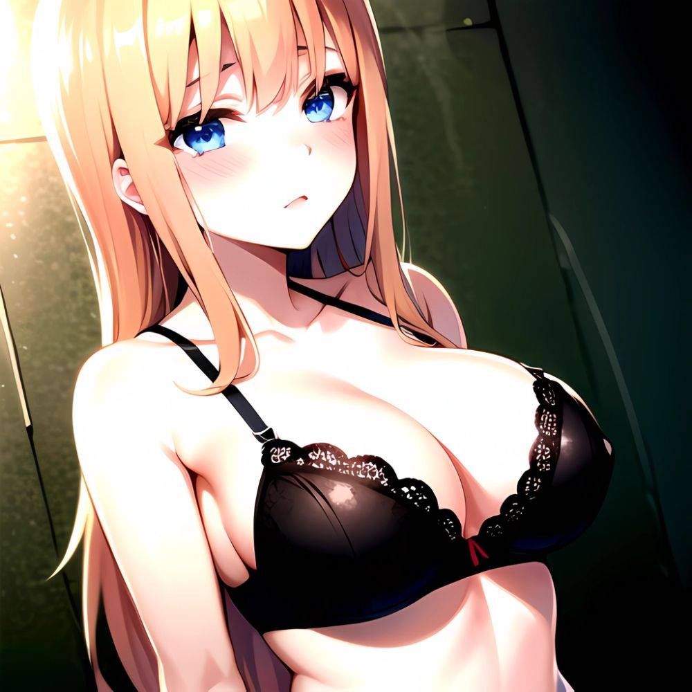 1girl Blonde Hair Blue Eyes Black Bra Blush Breasts Go Toubun No Hanayome Miku Day Nakano Miku Arms Behind Back, 1172131235 - AIHentai - #main