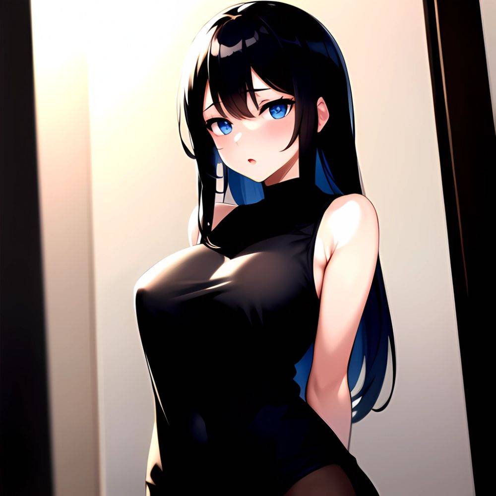 1girl Sexy Blue Eyes Arms Behind Back Facing The Camera Looking At The Camera, 3844199982 - AIHentai - #main