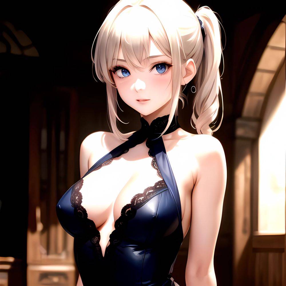 1girl Sexy Blue Eyes Arms Behind Back Facing The Camera Looking At The Camera, 415984703 - AIHentai - #main